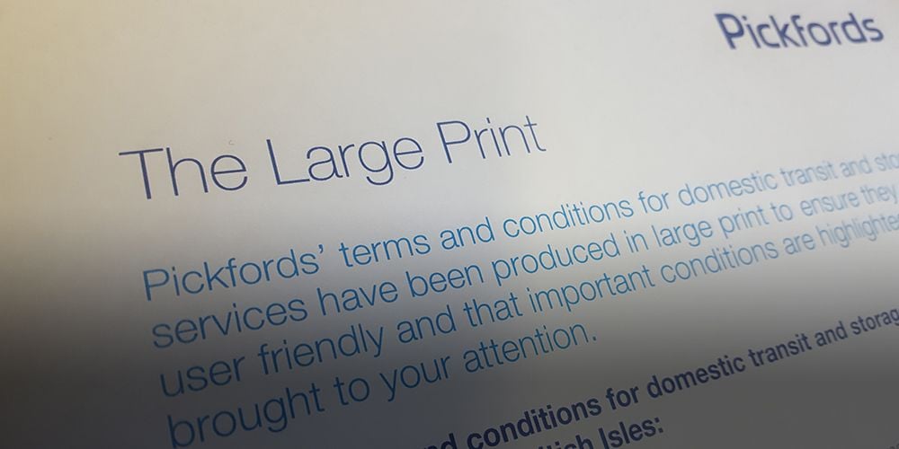 Pickfords large small print