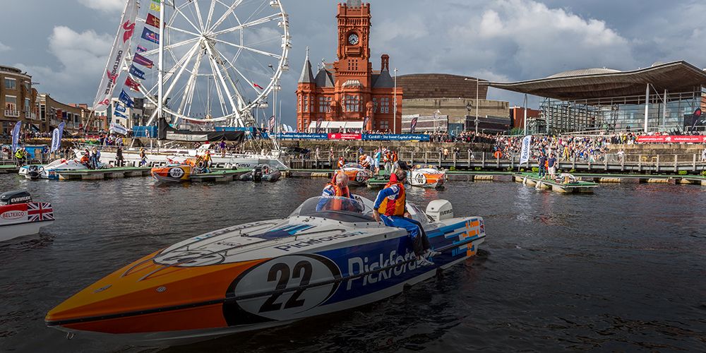 Pickfords powerboat Cardiff Bay