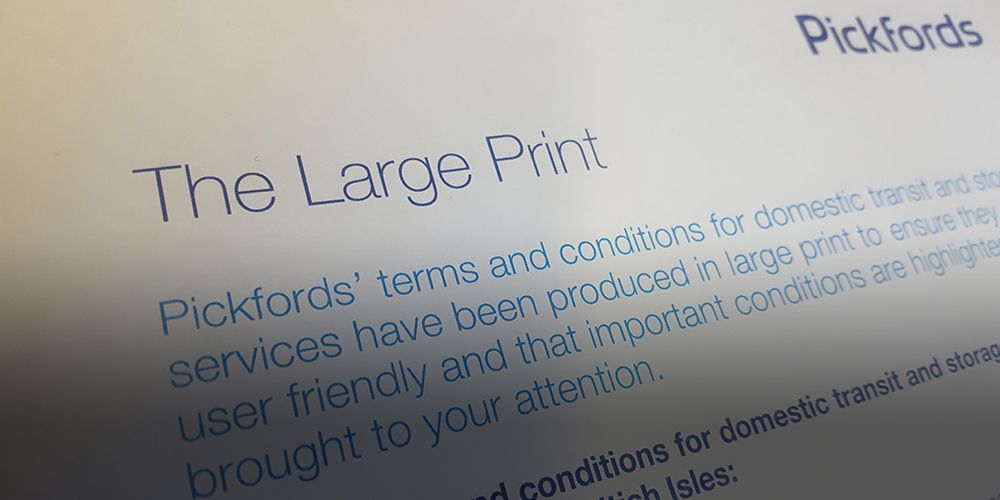 Pickfords large small print