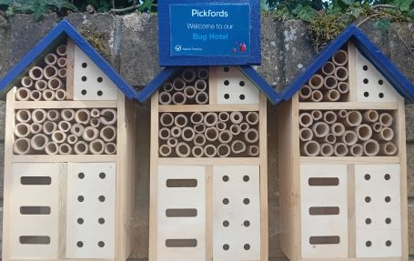 Pickfords welcome a bug hotel at kings Langley, in public to access