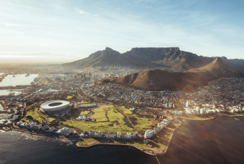 An airel shot of Cape Town, South Africa