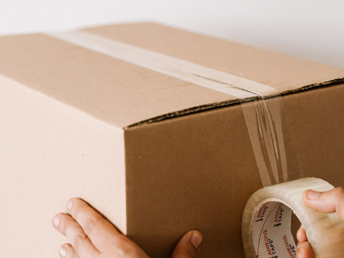 items prepared for shipping to Australia