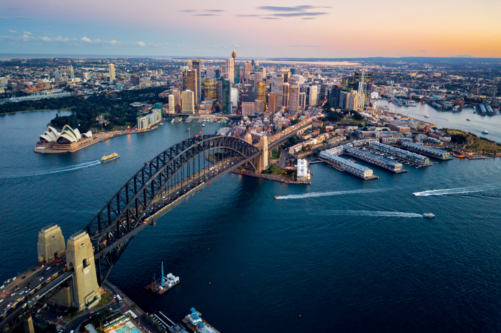 An ariel image of Sydney, Australia 
