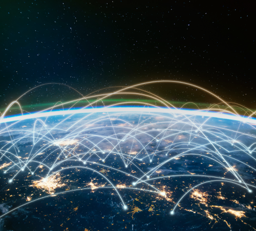 An image of global connections, showing how Pickfords Relocation utilises a world of resources